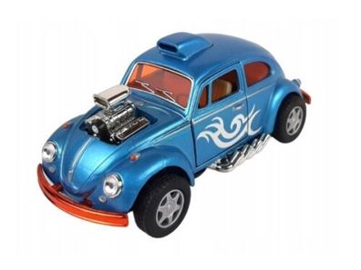 Vw Beetle Custom Dragracer Maßstab 1:32 Metall-Kunststoff Kinsmart Blau