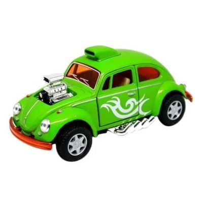 Vw Beetle Custom Dragracer Maßstab 1:32 Metall-Kunststoff Kinsmart Grün