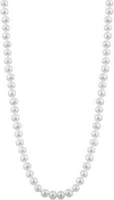 Bella Pearls Kette 925 Sterling-Silber mit Rhodium-Beschichtung China-Zuchtperle
