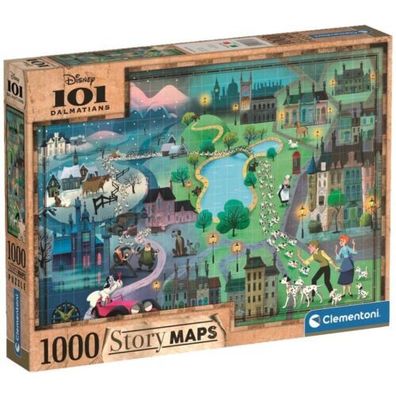 Puzzle Clementoni 1000 Teile 101 Dalmatiner Disney Maps