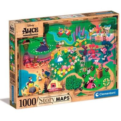 Puzzle Clementoni 1000 Teile Alice Im Wunderland Disney Maps