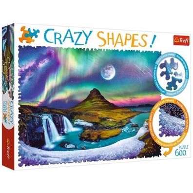 Puzzle Trefl 600 Teile Crazy Shapes Aurora Über Island