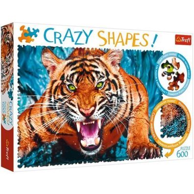 Puzzle Trefl 600 Teile Crazy Shapes Tiger