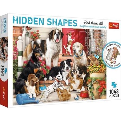 Trefl 1043 Teile Hundespaß Hidden Shapes Puzzle (Gr. 68x48cm)