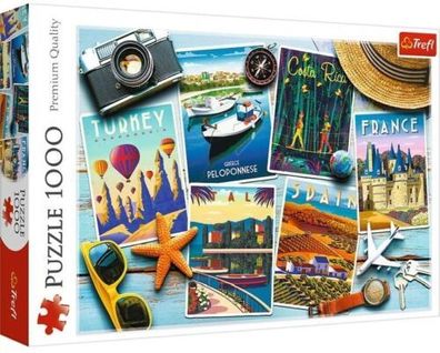Puzzle Trefl 1000 Teile Urlaubs Postkarten (Gr. 68,3x48cm)