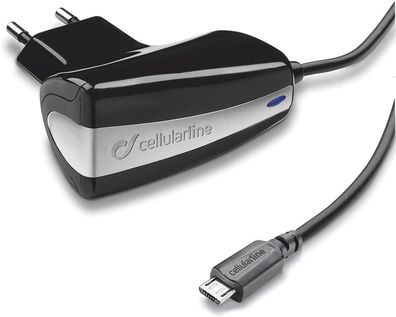 Cellularline Charger Micro USB Ladegerät Ladekabel schwarz