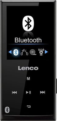 Lenco Xemio-760 BT Bluetooth MP3 Player Diktiergerät 8GB Kopfhörer schwarz