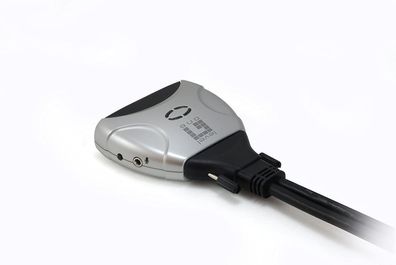 LevelOne KVM Adapter 2X DVI/ USB KVM-0260 V2 mit Audio silber