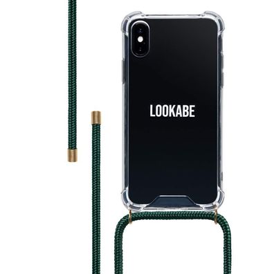 Lookabe Necklace Case für iPhone XS/ X Handykette mit Handyhülle grün