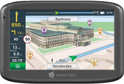 Navitel E505 Magnetic Navigationsgerät Routenführung per Sprachausgabe schwarz