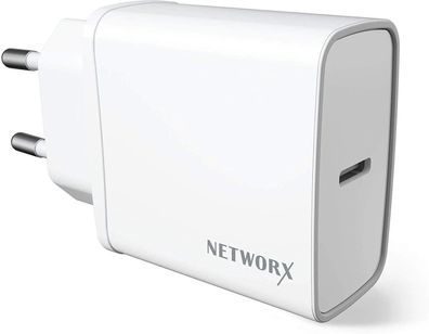 Networx Basic USB-C Netzteil 18W Adapter für Smartphones und Tablets weiß - wie neu