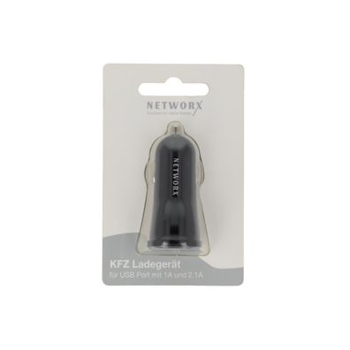 Networx KFZ-Ladegerät für alle Handys 2x USB Anschluss schwarz - sehr gut