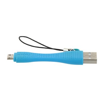 Networx Tiny Ladekabel Datenkabel Micro USB Kabel USB-Stecker für Smartphones blau