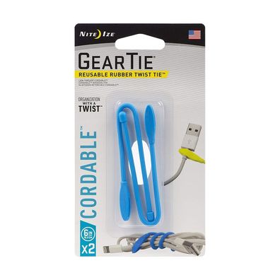 Nite Ize Gear Tie Spannriemen Kabelbinder Größe 6 2er Pack blau - neu