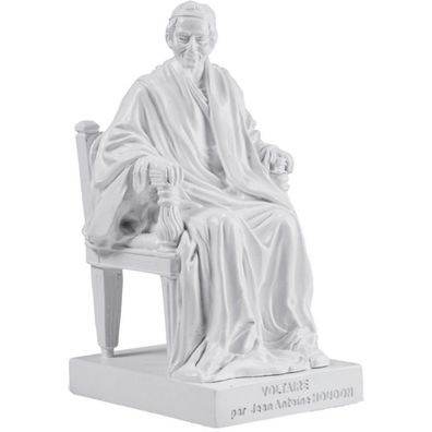 Deko Figur im Stuhl sitzender Voltaire frei nach Houdon