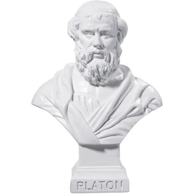 Deko Figur Büste griechischer Platon nach 12,5cm weiß