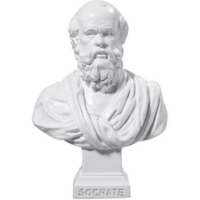 Deko Figur Büste griechischer Sokrates nach 12,5cm weiß
