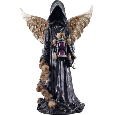 Grim Reaper mit Schädelflügeln und leuchtendem Stundenglas