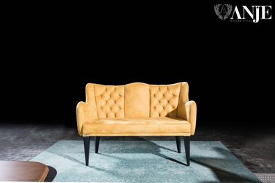 Oranger Wohnzimmer Zweisitzer Luxus Sofas Polster Couchen Stil Modern
