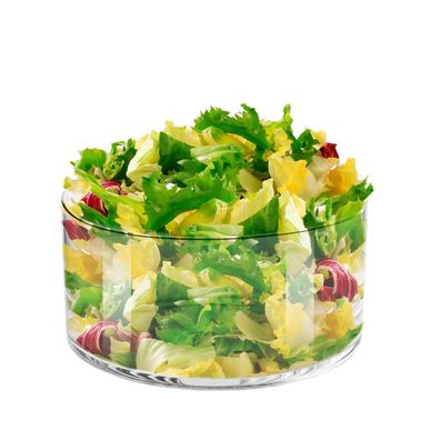 Krosno Glamour Glas Schüssel für Salat Obst | 24 cm | Handgemacht | Spülmaschine