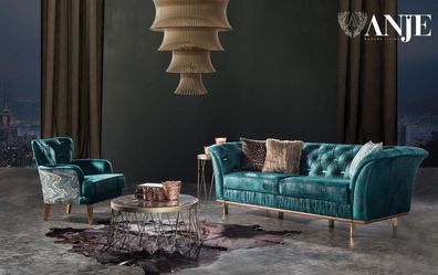 Wohnzimmer Sessel Luxus Design Polstermöbel Einsitzer Polstersessel Neu