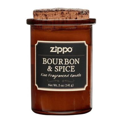 ZIPPO, Duftkerze im Glas, Spirit Candle, Bourbon & Spice, mit Naturkorkdeckel, B