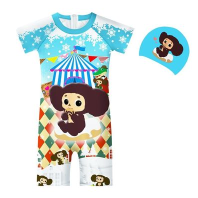 Kawaii Cheburashka Monkey One-piece Badeanzug Kinder Strand Surfanzug
