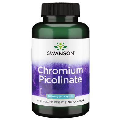 Swanson, Chromium Picolinate, 200mcg, 200 Kapseln