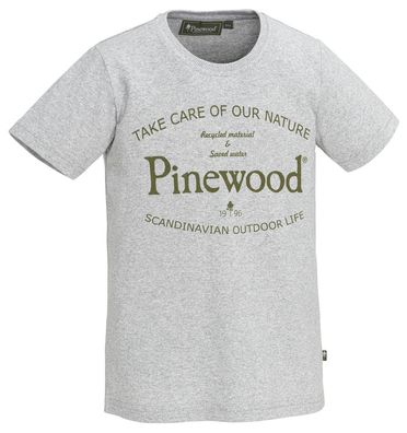 Pinewood 6569 Save Water T-Shirt Kids Hellgrau Melange (454)