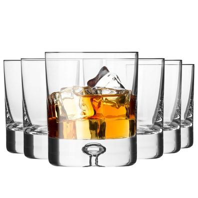 Krosno Legend Gläser für Whisky Brandy Getränke | Set 6 | 250 ml | Handwäsche