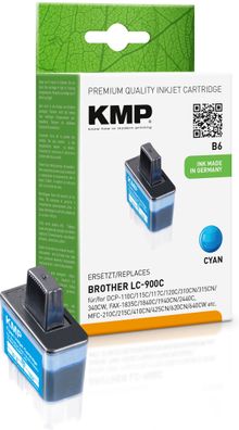 KMP B6 cyan Tintenpatrone ersetzt brother LC-900C