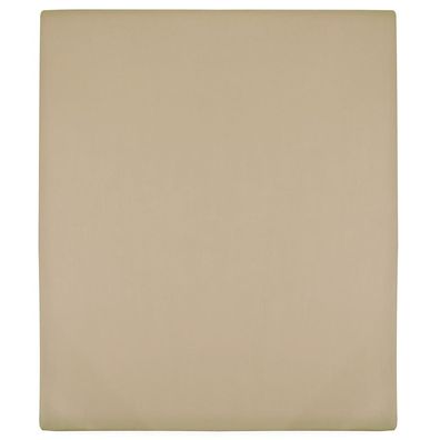 vidaXL Spannbettlaken Jersey Taupe 100x200 cm Baumwolle