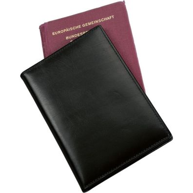 Alassio Passhülle RFID Document Safe Cryptalloy Ausweisetui Leder schwarz 42059
