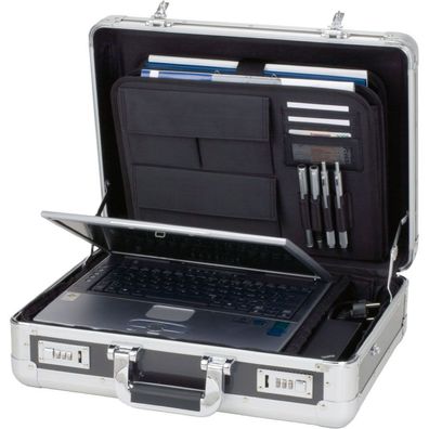 Alumaxx Laptop-Attachékoffer C-1 Aktenkoffer Aluminium silber-carbon 45140