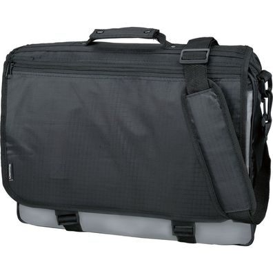 Lightpak Messengerbag WAVE Umhängetasche Laptopfach Polyester schwarz-grau 46069