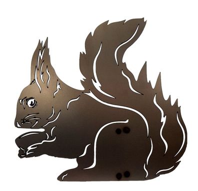 Figur Eichhörnchen Größe 25x25 cm blank Roststecker Rostdeko Edelrost