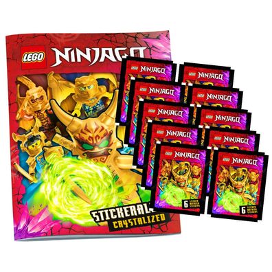 Lego Ninjago Sticker - Crystalized 2023 - Sammelsticker - 1 Album + 10 Tüten