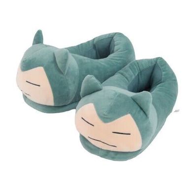 Herren Damen Pokemon Snorlax Plüsch Hausschuhe Winter Slippers #1 Größe35-42