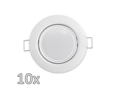 Einbauleuchten-Set McShine, 10xRahmen, 10xLED-Modul, 5W, 440lm, 230V, weiß