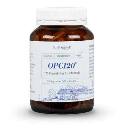 BioProphyl OPCpur 120 mg | Traubenkernextrakt hochdosiert | 120 Kapseln