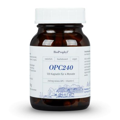 BioProphyl OPC240 plus Acerola | Traubenkernextrakt hochdosiert | 120 Kapseln