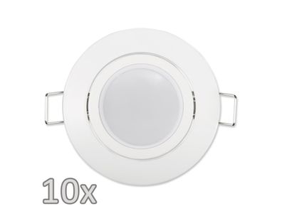 Einbauleuchten-Set McShine, 10xRahmen, 10xLED-Modul, 5W, 440lm, 230V, weiß