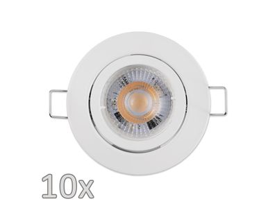 Einbauleuchten-Set McShine, 10xRahmen, 10xLED-Modul, 5W, 400lm, 230V, weiß