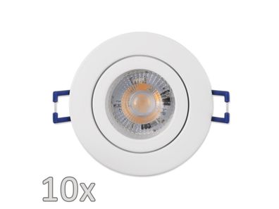 Einbauleuchten-Set McShine, 10xRahmen, 10xLED-Modul, 5W, 400lm, 230V, weiß, Ip44