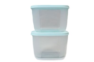 Tupperware Kühlschrank System 300 ml (2) hellblau Behälter Frische-System