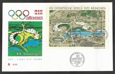 FDC BRD Olympische Spiele München 1972 Block 7 12133