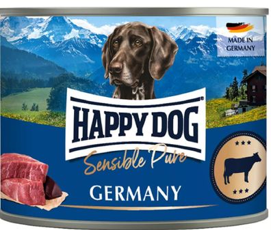 HAPPY DOG ¦ Sensible Pure Germany - Rind - 6 x 800g ? Nassfutter