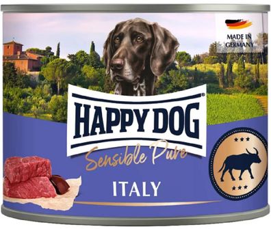 HAPPY DOG ¦ Sensible Pure Italy Büffel - 6 x 400g ? Nassfutter