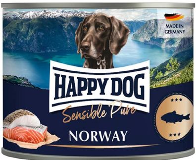 HAPPY DOG ¦ Sensible Pure Norway Seefisch - 6 x 200g ? Nassfutter