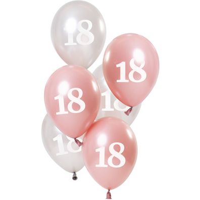 Luftballons Glossy pink 23 cm 18 Jahre